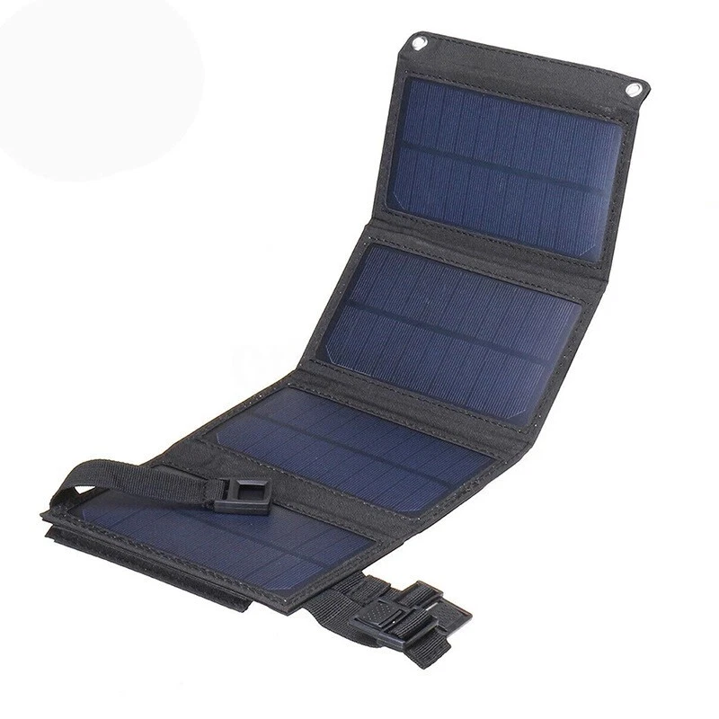 Cargador solar de bolsillo de 20 W USB plegable teléfono banco de energía camping al aire libre Foto 1 de 4