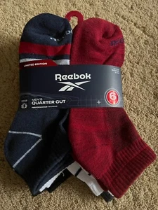 Reebok Mens Quarter Performance Training Socks Multicolor 6-12.5 Pack of 6 - Picture 1 of 6