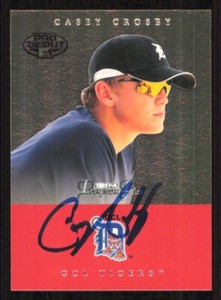 CASEY CROSBY Autograph Baseball card auto DETROIT TIGERS