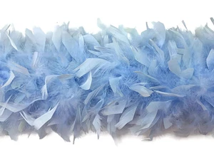 2 Yards - hellblau schwergewichtige Kerze Truthahnfeder Boa Versorgung | 80 Gramm - Bild 1 von 11