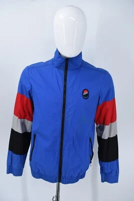 Chaqueta cortavientos de bombardero de algodón con cremallera completa con logotipo bordado Energie para hombre pequeña Foto 1 de 4