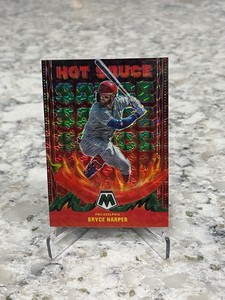 Bryce Harper 2022 Panini Mosaic Hot Sauce Green Mosaic Prizm #HS-3 - Phillies