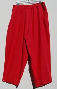 NEW FLAX RUBY Mid Weight Linen Wide Leg Ankle Length Flood Pant 1X - Picture 1 of 2