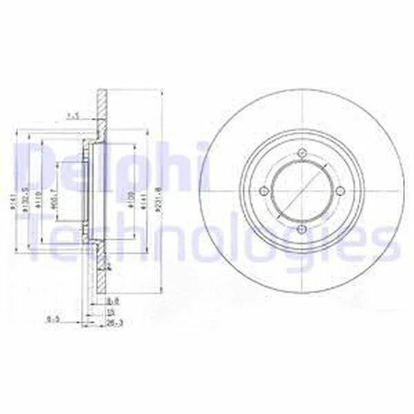 DISCOS DE FRENO DELANTEROS PARA TRIUMPH SPITFIRE 1.3 1.5 67->80 FD FM Delphi Foto 1 de 1