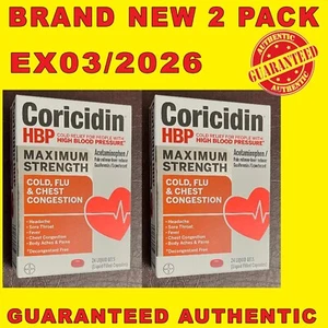 Coricidin HBP Maximum Strength Cold Flu & Chest Congestion 24 liquid gels 2PK - Picture 1 of 1