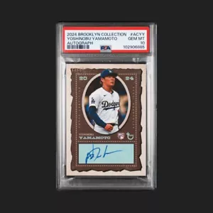 2024 Topps Brooklyn Collection Yoshinobu Yamamoto RC Autograph /49 AC-YY PSA 10 - Bild 1 von 3