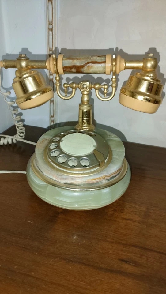 Telefono In Onice Retrò Made In Italy Vintage ottimo stato - numeri con rotella  - Immagine 1 di 4
