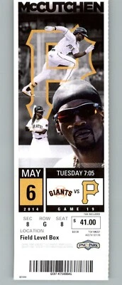 San Francisco Giants vs Pittsburgh Pirates 5/6/2014 Full Ticket  - Image 1 of 2