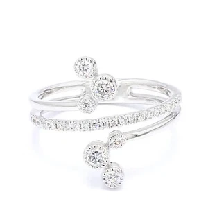 Round Cut Moissanite Engagement Ring, Fance Matching Wedding Ring, wedding SJ151 - Picture 1 of 9