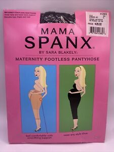 Spanx Mama Maternity Full Footless Pantyhose Stocking Black Size C New