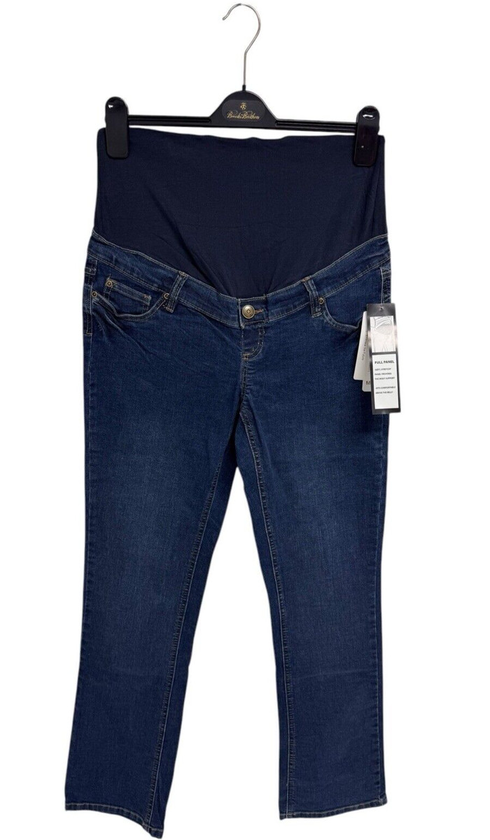 Pantalon Jean Bleu Pour Maternité Planet Motherhood - Panneau Complet, 5 Poches, Taille M