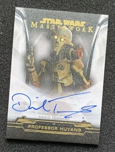 2019 Star Wars Masterwork David Tennant Dr Who Prof Huyang Canvas 18/25 Auto - Picture 1 of 7