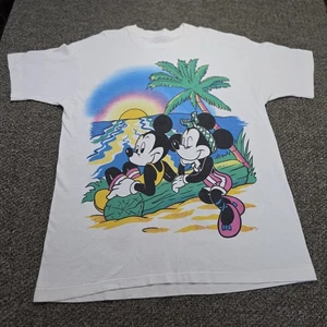 Vintage 90s Disney Mickey Mouse Sunset Double Sided Print Tshirt Single Stitch XXXL  - Bild 1 von 24