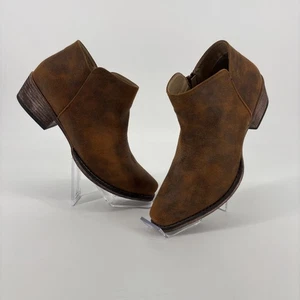 Roper Damen Größe 11 Stiefel Knöchel Western Braun Spitze Kunstleder Unisex. - Bild 1 von 7