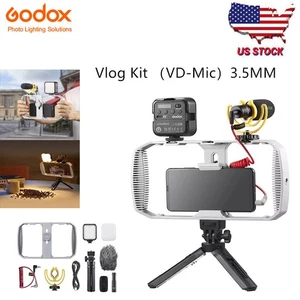 Godox VK1-AX Kit gabbia fotografica cellulare F dispositivi mobili con porte 3,5 mm - Foto 1 di 13