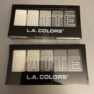 2 sets of L.A. COLORS 5 Color Matte Eyeshadow, Black Lace, 0.08 Oz - Image 1 of 2
