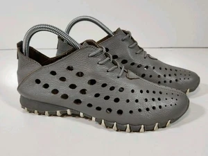 Litfoot LF9010 bequeme graue Oxford-Wanderschuhe aus weichem Leder 38 US 8 - Bild 1 von 10