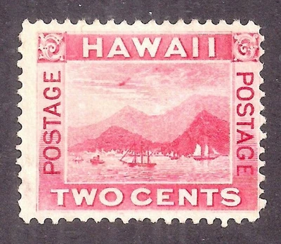 Hawaii Sc 81 2c "Ver" FLYING GOOSE Variedad Rosa Como Nuevo Sin Sonido de Goma Por Escaneo Foto 1 de 3