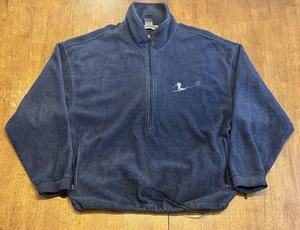 Vintage Eastern Mountain Sports EMS 1/2 Zip Fleece Jacket XL Embroidered Navy - Picture 1 of 8