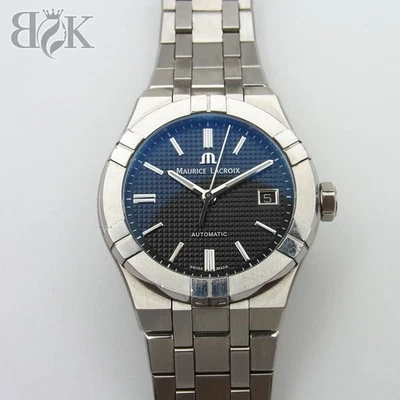 MAURICE LACROIX Icon AI6007 Black Dial Automatic SS Men's Watch + Used - Image 1 of 4