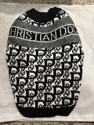 Designer Dog Sweater Cristian Dogs Fashion Clothes Luxury Pet Soft Warm Pullover - Image 1 of 3