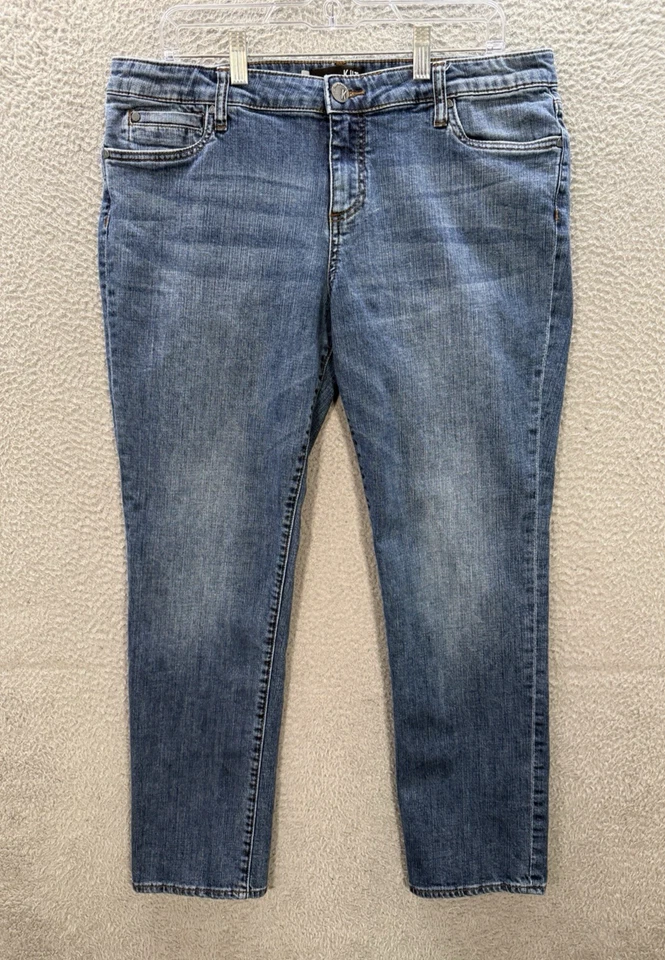 KUT From The Kloth Jeans Womens 16 Blue Catherine Boyfriend Distressed Preppy - Image 1 of 4