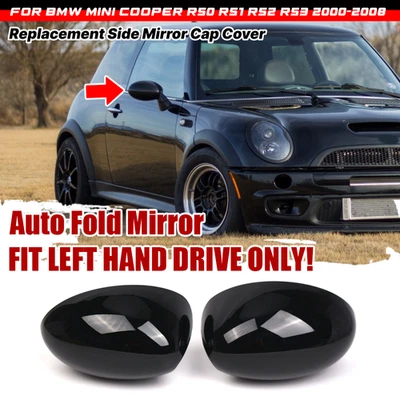 Calotte specchietti di ricambio elettriche lucide per MINI Cooper R50 R52 R53 2000-2008 - Immagine 1 di 4