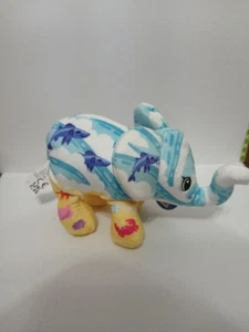 Bolsa de frijoles suaves arte pop elefante de felpa nueva con etiquetas Splash - Imagen 1 de 2