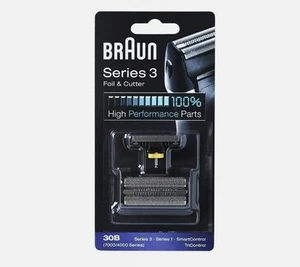 Cabezal de afeitado original Braun 30B Series 3 negro paquete combinado embalaje original accesorios de afeitadora - Imagen 1 de 9