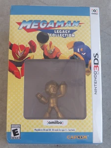Nintendo 3DS Mega Man Legacy Collection sigillato come nuovo con amiibo oro - Foto 1 di 6