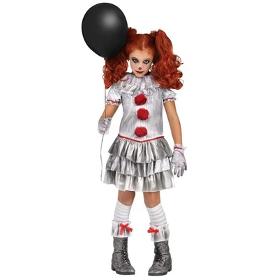 Carnevil Clown Costume for Girls, Medium - Image 1 of 4