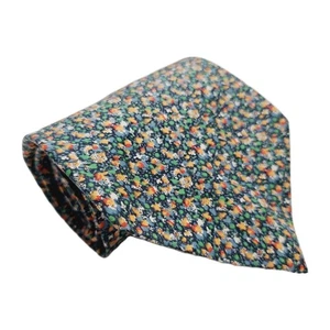 Liberty of London Men's Cotton Necktie Multicolor Geometric Pattern 55x4" - Picture 1 of 5