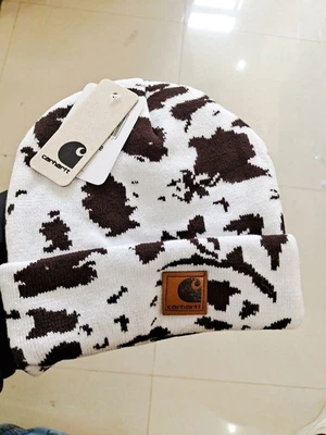 男女通用 Carhart 牛丙烯酸手表帽子 Beanie 冬季针织帽男式女士圣诞礼物 — 第 1/4 张图片