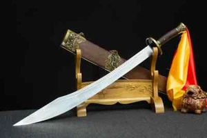 Broad Chinese Martial Arts Wushu Kung Fu Sword Dao Broadsword Curved Combat War - Picture 1 of 9
