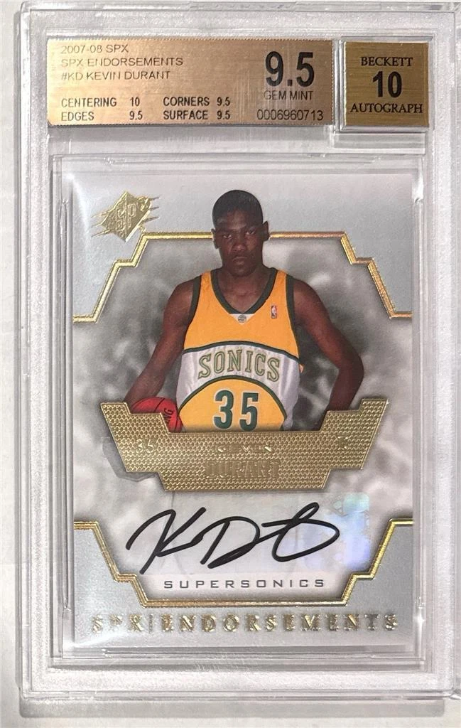 Kevin Durant Basketball Grade 10 Rookie Sports Trading Cards