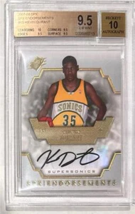 2007-08 Kevin Durant SPX Endorsements Auto RC... BGS 9.5 Gem Mint mit 10 Auto - Bild 1 von 2