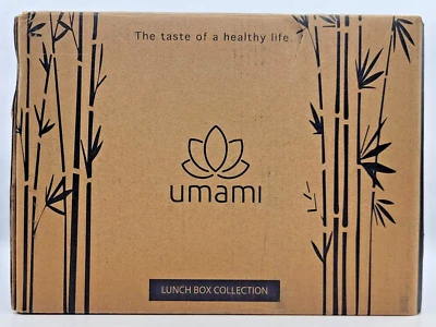 Umami Glass & Bamboo Bento Lunch Box Set of Three 1050 mL / 640 mL / 370 mL - Image 1 of 4