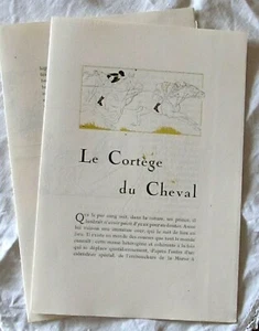 Léon Bonnotte LE CORTEGE DU CHEVAL  1920 Pochoirs Edition originale à 800 ex. - Imagen 1 de 8