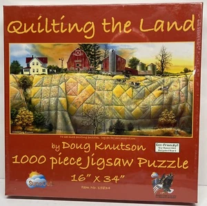 NUEVO Rompecabezas Quilting the land 1000 piezas 16" x 34" de Doug Knutson 2009 - Imagen 1 de 2