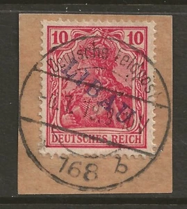 LETTLAND LIBAU DEUTSCHE BESETZUNG 1919 10pf provisorisch sehr schön gebraucht, signiert, Mi#2a - Bild 1 von 2