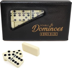 Premium Double 6 Dominoes Set Classic Domino Game with Vinyl Case - Picture 1 of 12