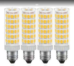 4pcs E11 LED Corn Light bulb 5W 76 Beads 2835 110V 3000K 450LM - Picture 1 of 3