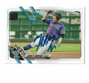 Colorado Rockies GARRETT HAMPSON  Signed 2021 Topps Update Card #US151 - Picture 1 of 1