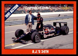 1992 COLLEGIATE COLLECTION LEGENDS OF INDY A.J.'S 34TH #57