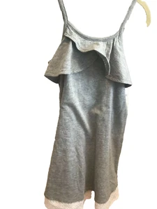 NWT Gap Tank Top Dress Gray Lace Bottom Size 4 Years (4-5) Orig $19.95 - Picture 1 of 2