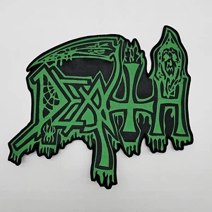 Death Old Logo Green EMBROIDERED BACK PATCH - Picture 1 of 2
