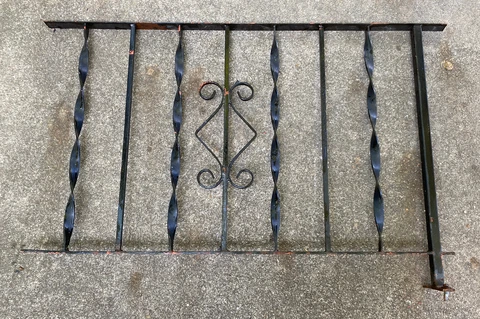 Vintage Wrought Iron Railing Fence Architectural Salvage Garden #A4 Cover
