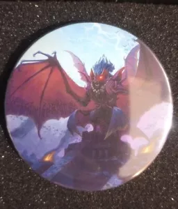 Aclazotz, Deepest Betrayal Magic The Gathering Art Card 2.25" Pin Button Bat God - Picture 1 of 3