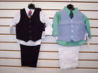Infant Boys Nautica $48 - $49.50 4pc Vest Suits Size 12Mth., 18Mth. & 24Mth.