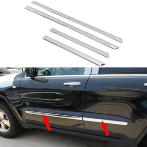 Car Chrome Body Side ABS Molding Line Cover Trim For Jeep Grand Cherokee 11-13 - Foto 1 di 6